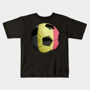 Belgium Flag Soccer Ball Kids T-Shirt